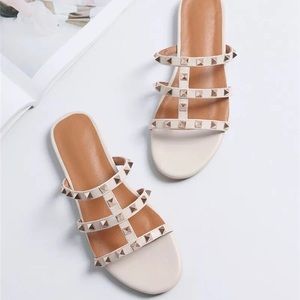 RockStud cages flat slide sandal | Spiked Sandal